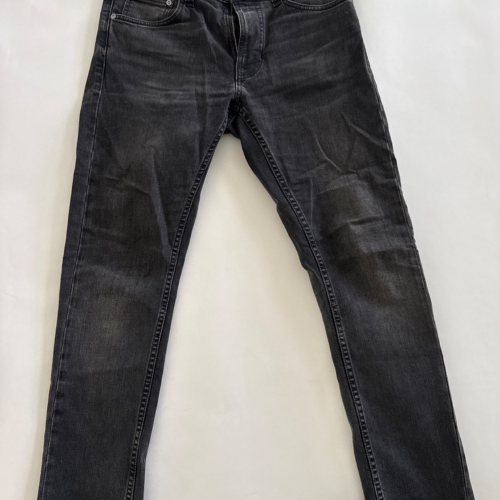 Nudie Jeans Lean Dean Slim Tapered Jeans – Black Eyes Wash – 30W, 30L